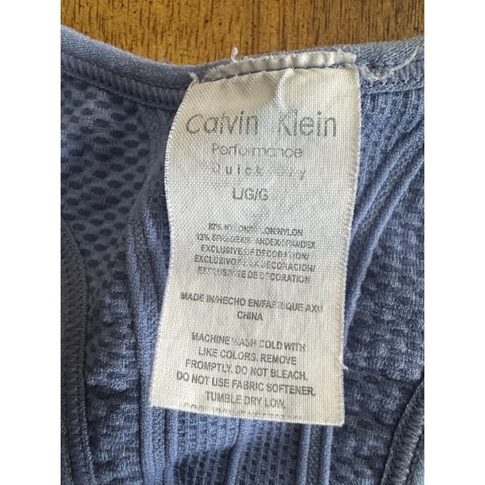 Calvin Klein Performance Blue Seamless Sports Bra Women’s Large - Picture 6 of 7
